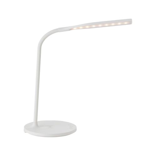 4004353392160 - BRILLIANT Lampe Joni LED Tischleuchte mit Induktionsladeschale weiß 1x LED integriert 45W LED integriert (326lm 3000-5400K) Kabelloses Aufladen von mobilen Geräten