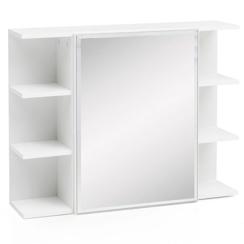 4250950288331 - Finebuy - Hängeschrank FB51815 Weiß 80x645x20cm Spanplatte Spiegelschrank Modern Design Badregal Holz freischwebend Schränkchen Badezimmerschrank 4250950288331 - Finebuy - Hängeschrank FB51815 Weiß 80x645x20cm Spanplatte Spiegelschrank Modern Design Badregal Holz freischwebend Schränkchen Badezimmerschrank