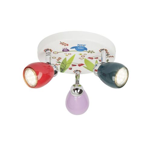 4004353190438 - Lampe Birds led Spotrondell 3flg bunt 3x LED-PAR51 GU10 3W LED-Reflektorlampen inklusive (250lm 3000K) Köpfe schwenkbar - bunt - Brilliant 4004353190438 - Lampe Birds led Spotrondell 3flg bunt 3x LED-PAR51 GU10 3W LED-Reflektorlampen inklusive (250lm 3000K) Köpfe schwenkbar - bunt - Brilliant