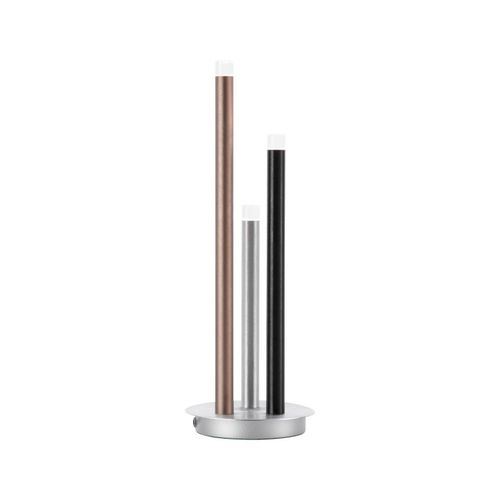 4004353342349 - BRILLIANT Lampe Cembalo LED Tischleuchte 3flg alu schwarz braun 3x 4W LED integriert 385lm 3000K In 3 Stufen über Schnurzwischenschalter dimmbar Energiesparend und langlebig durch LED-Einsatz