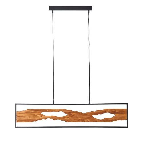 4004353426193 - Brilliant LED Pendelleuchte 100cm Schwarz Holz Aluminium Metall Holz Pendelleuchte LED Holz Deckenlampe LED Pendelleuchte Holz Pendelleuchte Esstisch Lampe Holz Wohnzimmerlampe LED Adjustable Lamp