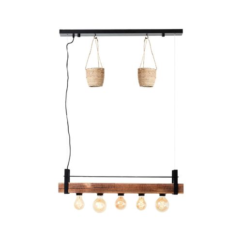 4004353396588 - Lampe Bankwood Pendelleuchte 5flg schwarz holzfarbend 5x A60 E27 28W Holz aus nachhaltiger Waldwirtschaft (fsc) - braun - Brilliant 4004353396588 - Lampe Bankwood Pendelleuchte 5flg schwarz holzfarbend 5x A60 E27 28W Holz aus nachhaltiger Waldwirtschaft (fsc) - braun - Brilliant