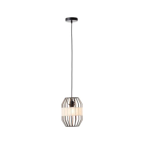 4004353394645 - Lampe Slope Pendelleuchte 23cm schwarz natur 1x A60 E27 40W Kabel kürzbar   in der Höhe einstellbar - braun - Brilliant