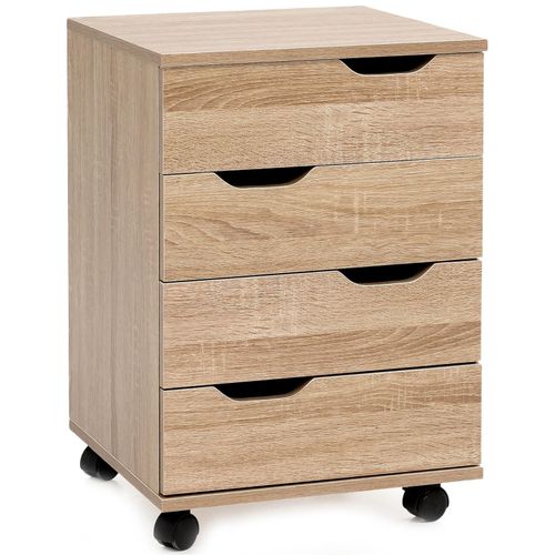 4251745767352 - Stylischer Rollcontainer mit 4 Schubladen und Rollen Modernes Design für Büroambiente