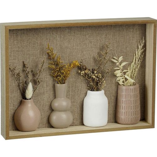 8720362918837 - - Mica Wanddeko Vase hellbraun 35 x 25 cm Vase