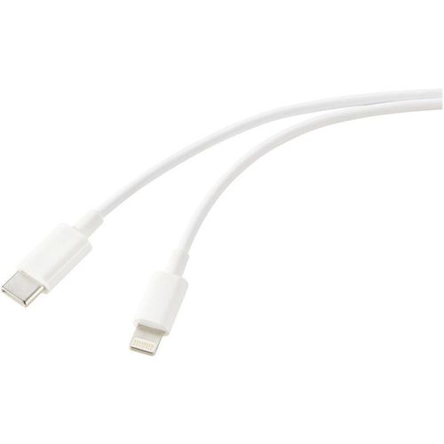 4064161256139 - USB-Kabel usb 20 usb-c® Stecker Apple Lightning Stecker 300 m Weiß (frosted) RF-572408 - Renkforce