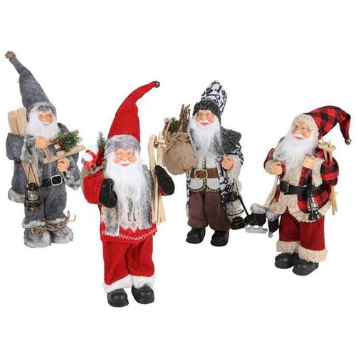 4251699823128 - Buri - Deko-Weihnachtsmann mit Weihnachtsaccessoires 30cm Glockenmütze Weihnachtsdeko