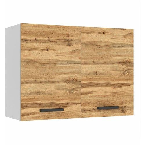 5904316249458 - Hängeschrank Küche Küchenschränke sg Breite 80 cm Oberschrank mit 2 Türen Küchenhängeschränke Wandschrank Hängend Wotan-Eiche - Belini