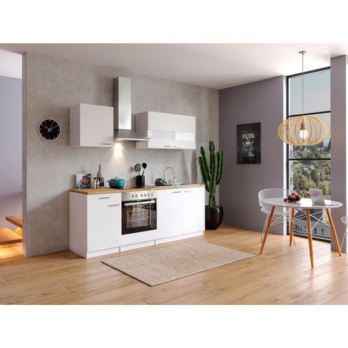 4260515334700 - Küchenzeile KB210WWC 210 cm Weiß 4260515334700 - Küchenzeile KB210WWC 210 cm Weiß