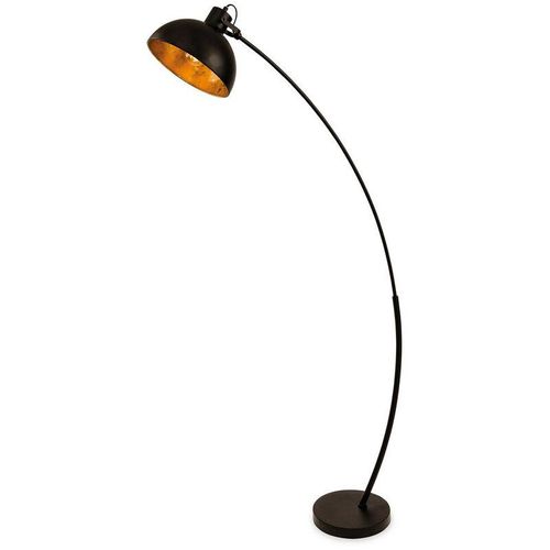 5036797153174 - Firstlight Products - Firstlight Lotus - 1 Light Floor Light Schwarz mit Blattgold-Effekt E27