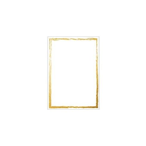 4004360785450 - Briefpapier mit Motiv Golden Frame Weiß 50 Blatt