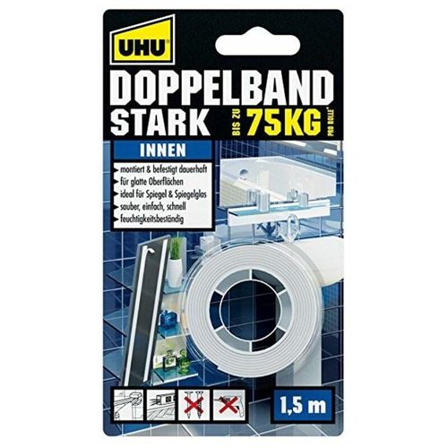 4026700468557 - 46855 Infokarte 19 mm 15m Doppelklebeband weiß 150 Zentimeter