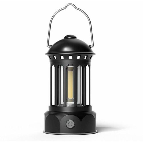 7403279580373 - Eosnow - cob Camping Laterne Retro abs Verchromtes Eisen Tragbare Camp Lampe für Outdoor Angeln