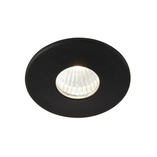 5017588995586 - Saxby LALO LED-Badezimmer-Einbauleuchte mattschwarze Farbe und klares Acryl 4000 K IP44