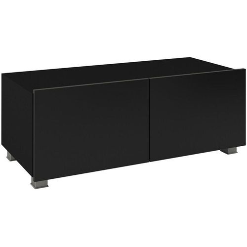 5905351285128 - Lowboard pune 100 TV-Schrank für Wohnzimmer Schwarz Schwarz Glanz - Furnix