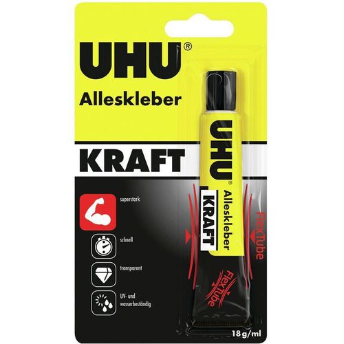 4026700484953 - 10 x Uhu Alleskleber Kraft Flex + Clean transparent Tube 18g