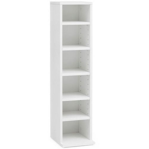 4250950288669 - CD-Regal Holz 21x90x20 cm Standregal Modern Bücherregal Schmal cd Ständer Aufbewahrung Klein Offenes Nischenregal Mehrzweckschrank 6 Fächer Offen