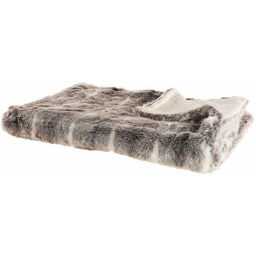 4251682247498 - Beliani - Kuscheldecke Braun   Weiß Acryl   Polyester 150 x 200 cm Shaggy Schlafzimmer Wohnzimmer