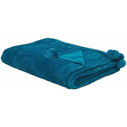 5901162736484 - Beliani - Decke Türkis   Blau Polyester 150x200 cm kuschelig