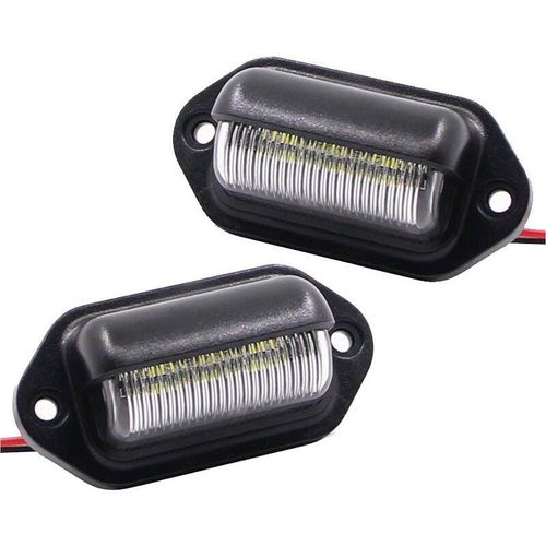 6277291878999 - Longziming - LED-Kennzeichenlicht 12V bis 24V dc wasserdichte 6-LED-Rücklicht-Kennzeichenlampe ideal für LKWs SUVs Anhänger Wohnmobile Boote