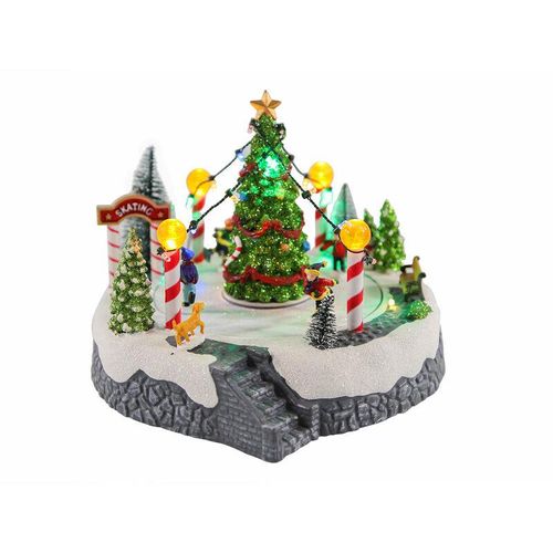 4260700654798 - Spetebo - Eisbahn mit Tannenbaum - 22 cm - mit led Beleuchtung und Musik