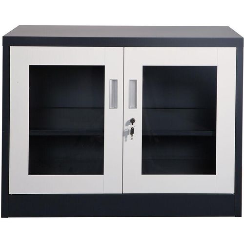 4260620350190 - Jet-line - Aktenschrank ufa dunkelgrau weiss