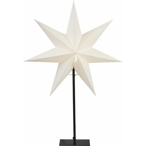 7391482026903 - Star Trading Stehlampe Weihnachtsstern Frozen von Star Trading 3D Papierstern Weihnachten in Weiß Dekostern Stehleuchte mit Kabelschalter E14 Höhe 80 cm