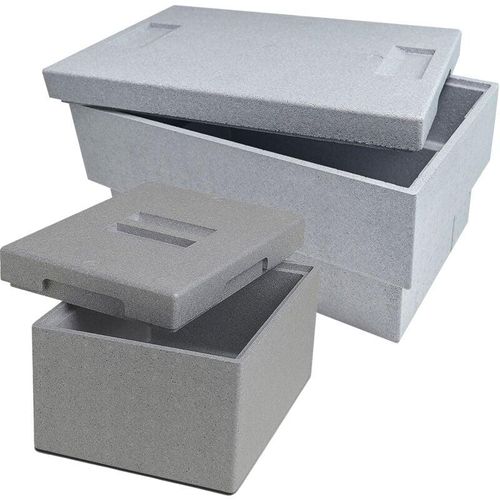 4007155117429 - Climapor - 2er Set Styropor Thermobox 32 l und 92 l - 2 Boxen - grey