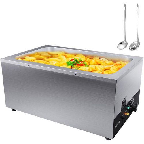 0840281570621 - Vevor - Edelstahl Buffetwärmer Speisewärmer 1200 w 1 x 264 l Buffetbehälter 555 x 355 x 260 mm Wärmebehälter inkl Schöpfkellen mit langem Griff