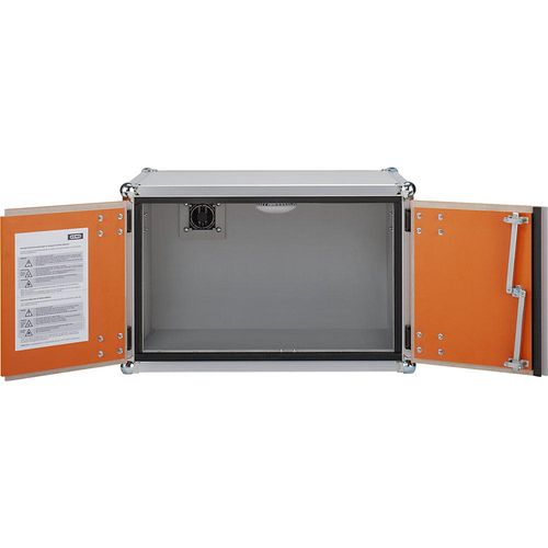 4052886464083 - Akku-Lagerschrank 8 5 Basic Flügeltür LockEX Türverriegelung feuerbeständig ohne Stapelfüße B 800 x T 660 x H 520 mm lichtgrau reinorange 4052886464083 - Akku-Lagerschrank 8 5 Basic Flügeltür LockEX Türverriegelung feuerbeständig ohne Stapelfüße B 800 x T 660 x H 520 mm lichtgrau reinorange