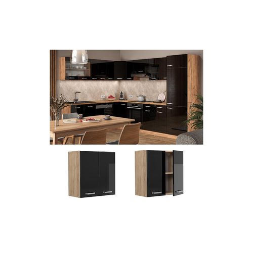 4066731344253 - Hängeschrank Küchenschrank R-Line Solid Eiche Schwarz 60 cm modern 4066731344253 - Hängeschrank Küchenschrank R-Line Solid Eiche Schwarz 60 cm modern