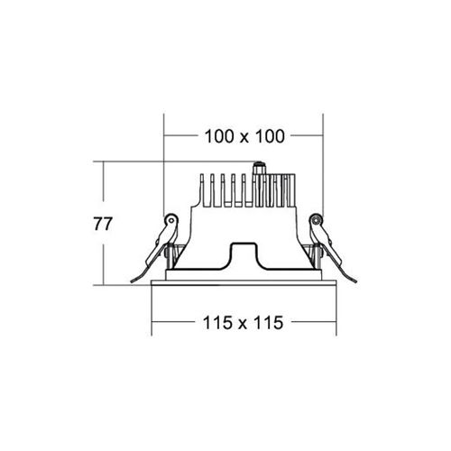 4251433989103 - BRUMBERG Apollo Mini facettiert DALI eckig 4000 K silber