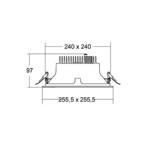 4251433991328 - BRUMBERG Apollo Mega glatt eckig DALI 4000 K silber