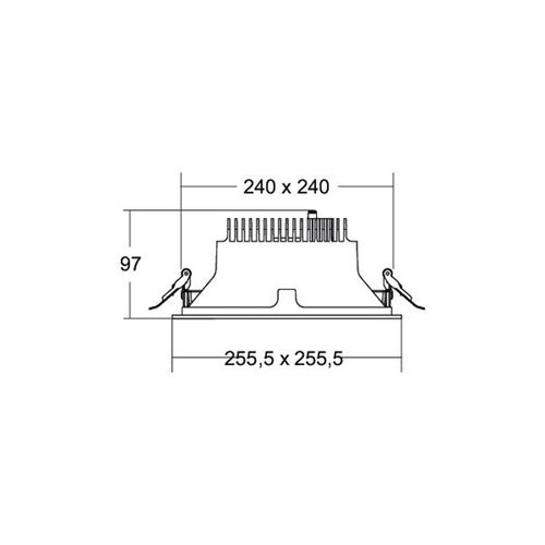 4251433991496 - BRUMBERG Apollo Mega glatt eckig 3000 K schwarz