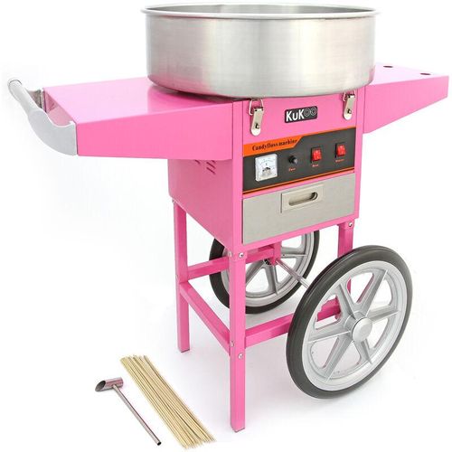 5055986100027 - Monster Shop - KuKoo Rosa Zuckerwattemaschine Zuckerwattegerät Zuckerwatte mit Wagen Schubfach und 500 Holzstäbchen - Pink 5055986100027 - Monster Shop - KuKoo Rosa Zuckerwattemaschine Zuckerwattegerät Zuckerwatte mit Wagen Schubfach und 500 Holzstäbchen - Pink