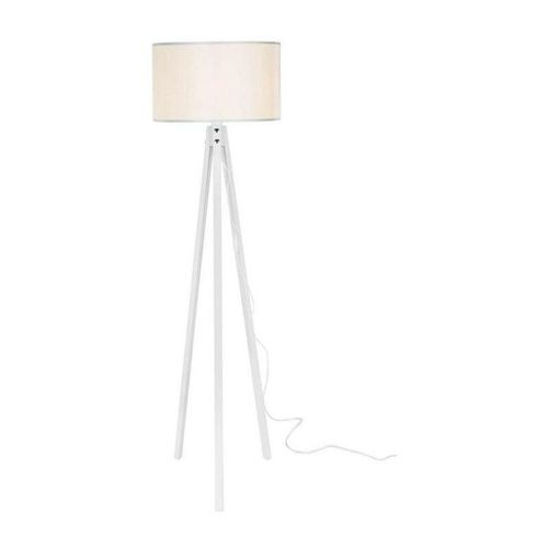 8054110105775 - Iperbriko - Tripod Stehlampe aus Holz und weißem Stoff rodi 36x h136 cm