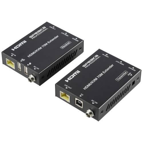 4064161292021 - Speaka Professional - SP-11562928 1 Port hdmi Extender Set über pc steuerbar 4096 x 2160 Pixel Schwarz