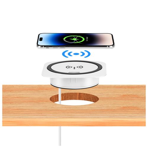 4260642312985 - kalb Einbau Schnellladegerät 15W 75cm Ø kabelloses Laden 2x USB-Ports Induktionsladegerät weiß 4260642312985 - kalb Einbau Schnellladegerät 15W 75cm Ø kabelloses Laden 2x USB-Ports Induktionsladegerät weiß