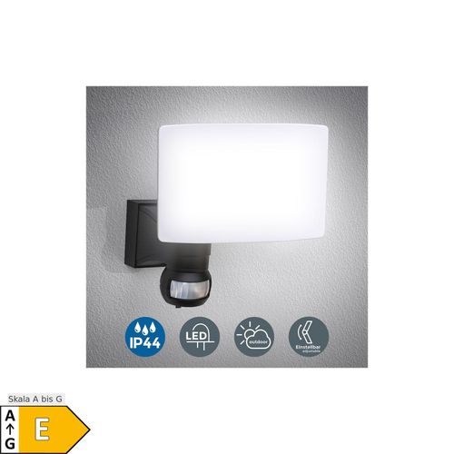 4057722004386 - Led Außenleuchte Wand-Leuchte Bewegungsmelder 20W Hausbeleuchtung Sensor IP44 Schwarz - Bklicht