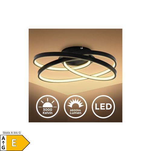 4057722009992 - Bklicht - Deckenleuchte led Design Frame Wohnzimmerlampe Deckenlampe Ringe schwarz Flur 4057722009992 - Bklicht - Deckenleuchte led Design Frame Wohnzimmerlampe Deckenlampe Ringe schwarz Flur