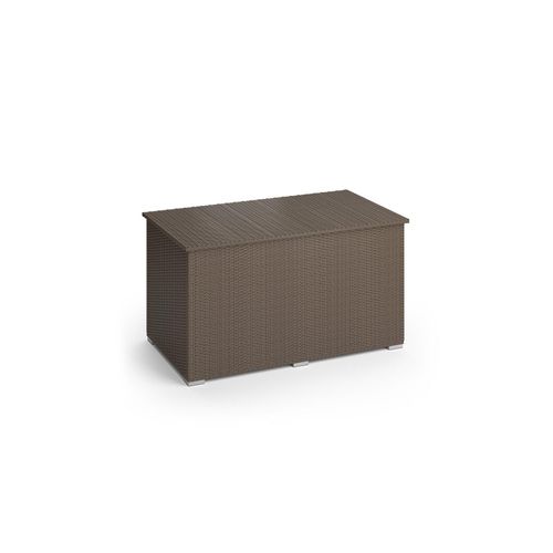 4251421940185 - Oskar XXL Polyrattan Kissenbox 950L Auflagenbox Braun Gartenbox Gartentruhe