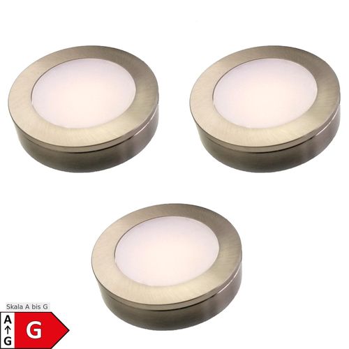 4260642311315 - kalb 3er Set LED Einbauspot Unterbauspot Edelstahl gebürstet 12VDC 3 Watt Warmweiß 63 cm Ø Einbaustrahler für Möbel inkl Aufsatzring 4260642311315 - kalb 3er Set LED Einbauspot Unterbauspot Edelstahl gebürstet 12VDC 3 Watt Warmweiß 63 cm Ø Einbaustrahler für Möbel inkl Aufsatzring