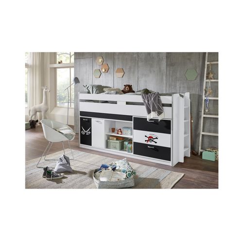 4250468558001 - Hochbett Bonny LF 90x200 cm mit Regal Schubladenelement und Schreibtisch 4250468558001 - Hochbett Bonny LF 90x200 cm mit Regal Schubladenelement und Schreibtisch