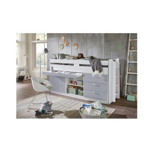 4250468533879 - Hochbett Bonny LF 90x200 cm mit Regal Schubladenelement und Schreibtisch 4250468533879 - Hochbett Bonny LF 90x200 cm mit Regal Schubladenelement und Schreibtisch