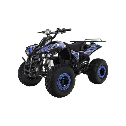 4056551060334 - Elektro-Kinderquad S-10 Pocket-Quad mit 1000 Watt Federung Scheiben- Trommelbremsen bis 20 km h (sw blau)