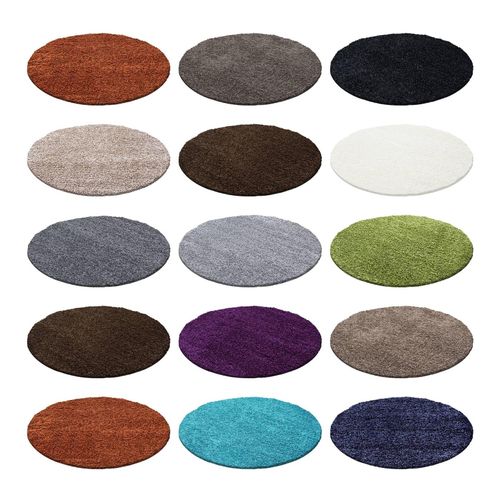4053658984488 - Hochfloriger Teppich Weich und Flauschig Rundes Design für Wohnzimmer