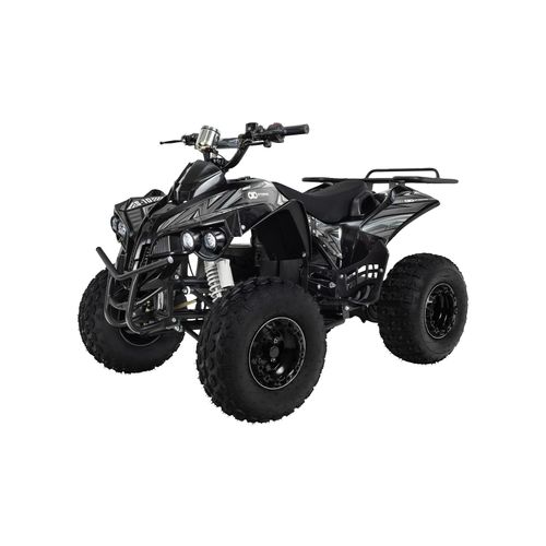 4056551236845 - Elektro-Kinderquad S-10 Pocket-Quad mit 1000 Watt Federung Scheiben- Trommelbremsen bis 20 km h (sw grau)