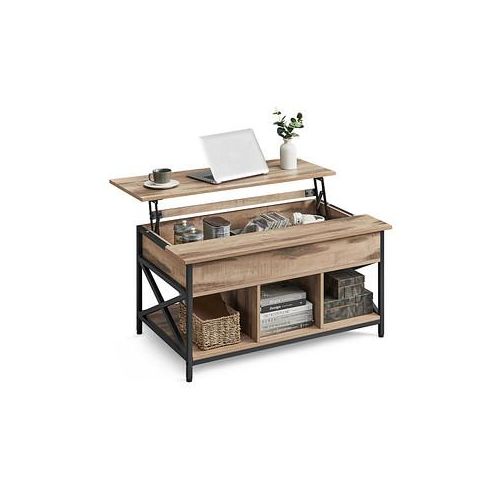 0194343194493 - Songmics - vasagle Couchtisch höhenverstellbarer Wohnzimmertisch Kaffeetisch offener und versteckter Stauraum X-Streben 60 x 100 x (48-62) cm 0194343194493 - Songmics - vasagle Couchtisch höhenverstellbarer Wohnzimmertisch Kaffeetisch offener und versteckter Stauraum X-Streben 60 x 100 x (48-62) cm