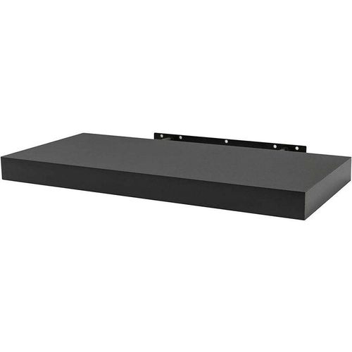 4063425076469 - Woltu - Wandboard Wandregal cd dvd Regal Bücherregal Holz Board schwarz 40x229x38cm - schwarz