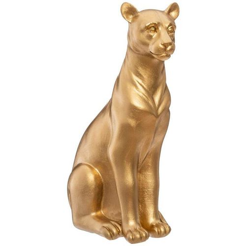 3560238666166 - Atmosphera - Pantherstatuette - Kunstharz - goldfarben - H23 cm créateur dintérieur